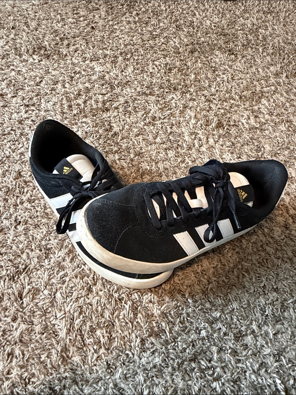 Adidas Women’s Black and White Low-Top Sneakers